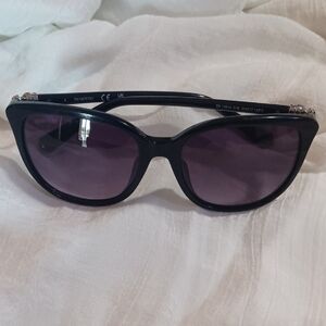 Swarovski Black Sunglasses with Crystal Accents